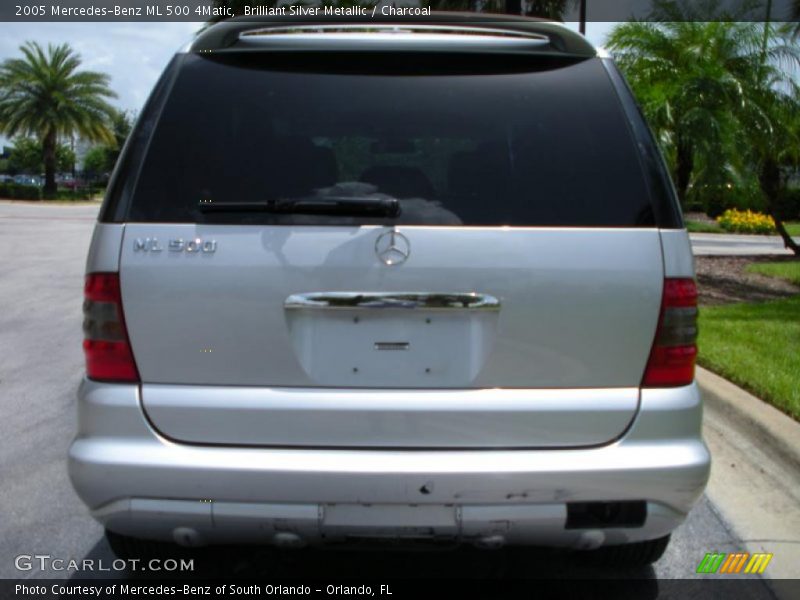 Brilliant Silver Metallic / Charcoal 2005 Mercedes-Benz ML 500 4Matic