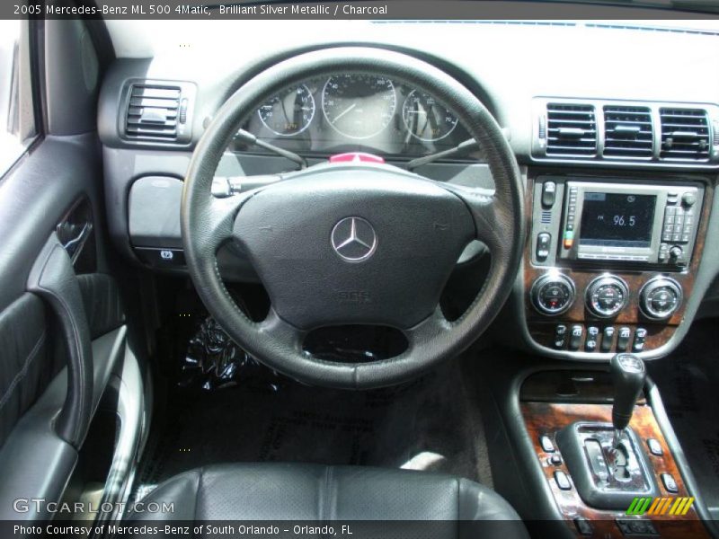 Brilliant Silver Metallic / Charcoal 2005 Mercedes-Benz ML 500 4Matic