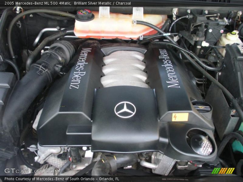 Brilliant Silver Metallic / Charcoal 2005 Mercedes-Benz ML 500 4Matic