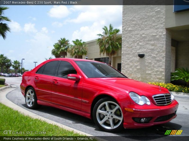 Mars Red / Black 2007 Mercedes-Benz C 230 Sport