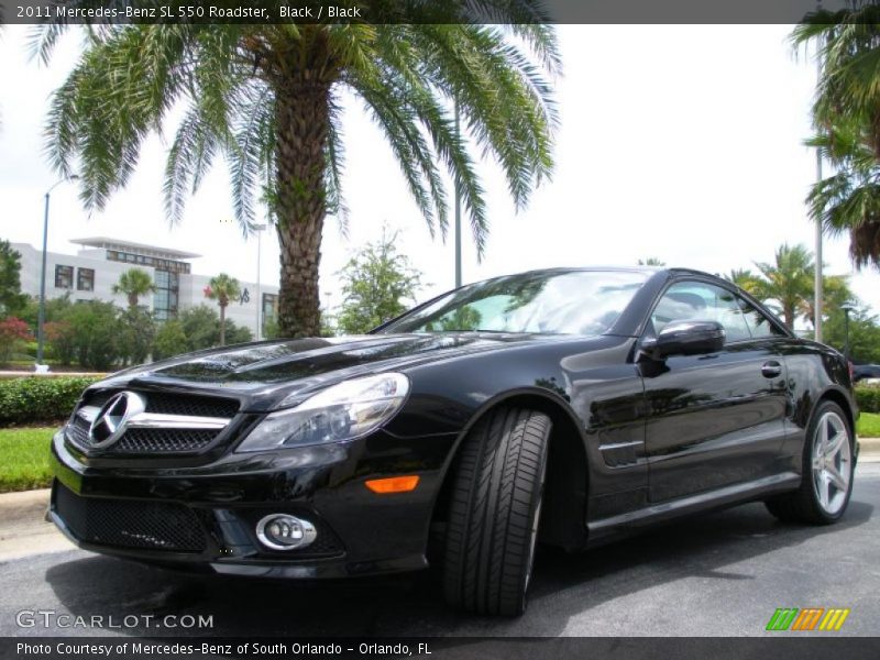 Black / Black 2011 Mercedes-Benz SL 550 Roadster