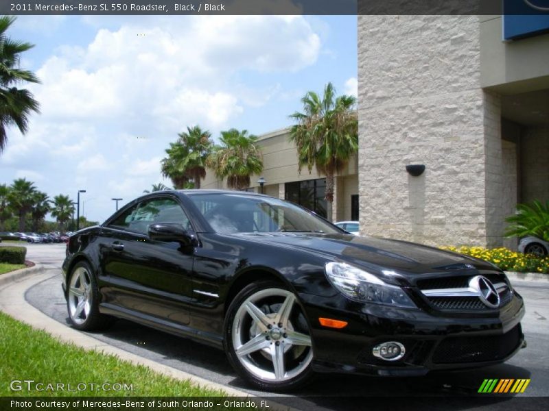 Black / Black 2011 Mercedes-Benz SL 550 Roadster