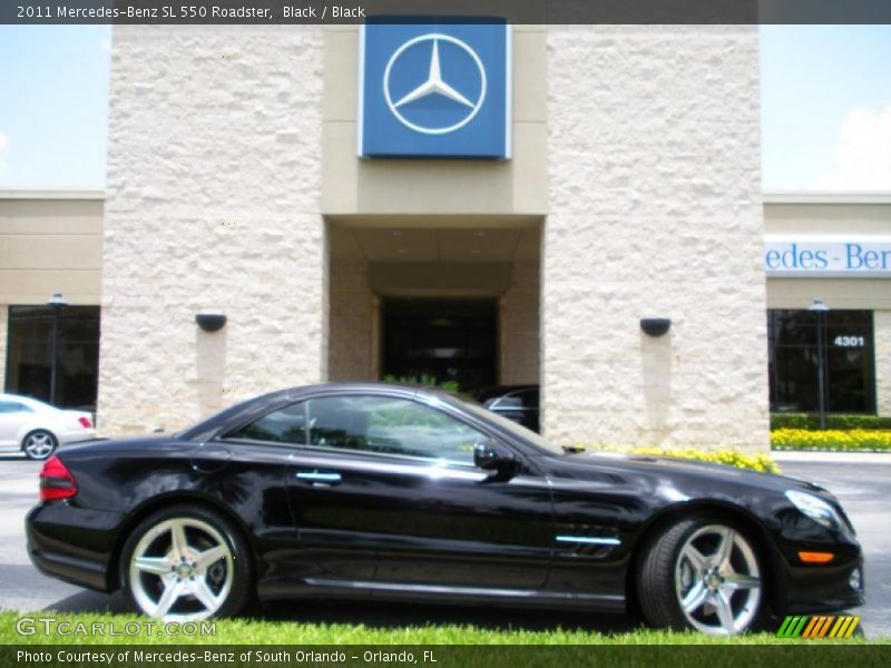 Black / Black 2011 Mercedes-Benz SL 550 Roadster