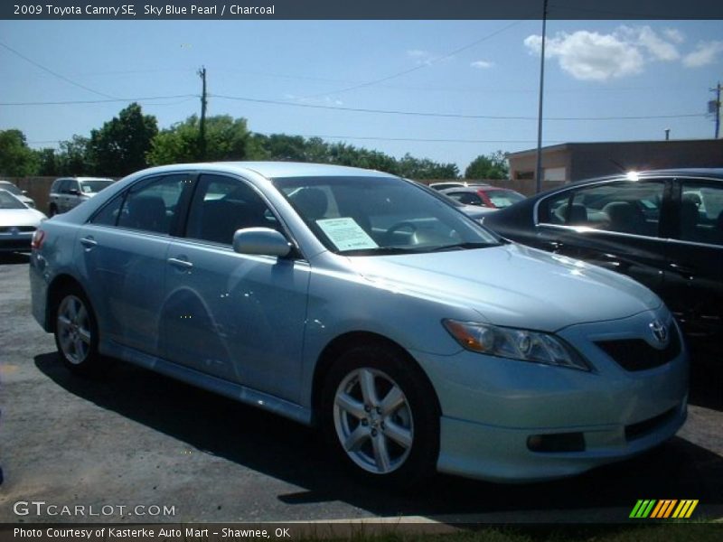 Sky Blue Pearl / Charcoal 2009 Toyota Camry SE