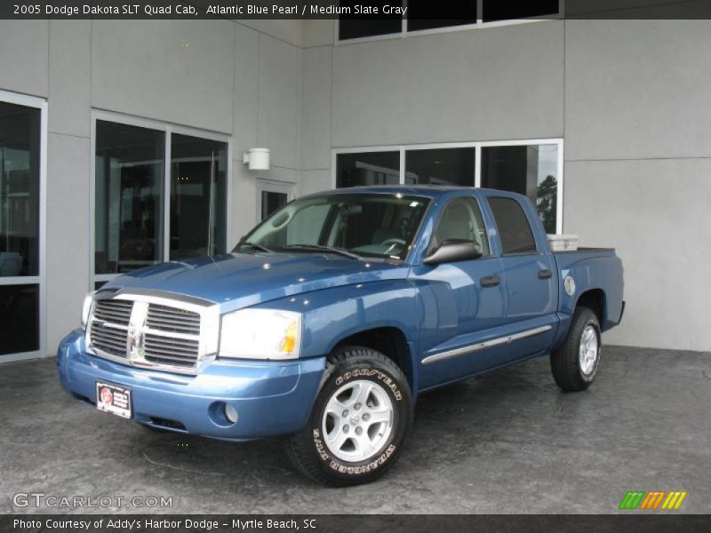 Atlantic Blue Pearl / Medium Slate Gray 2005 Dodge Dakota SLT Quad Cab