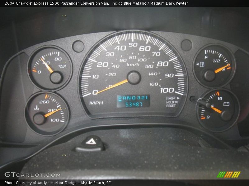 Indigo Blue Metallic / Medium Dark Pewter 2004 Chevrolet Express 1500 Passenger Conversion Van
