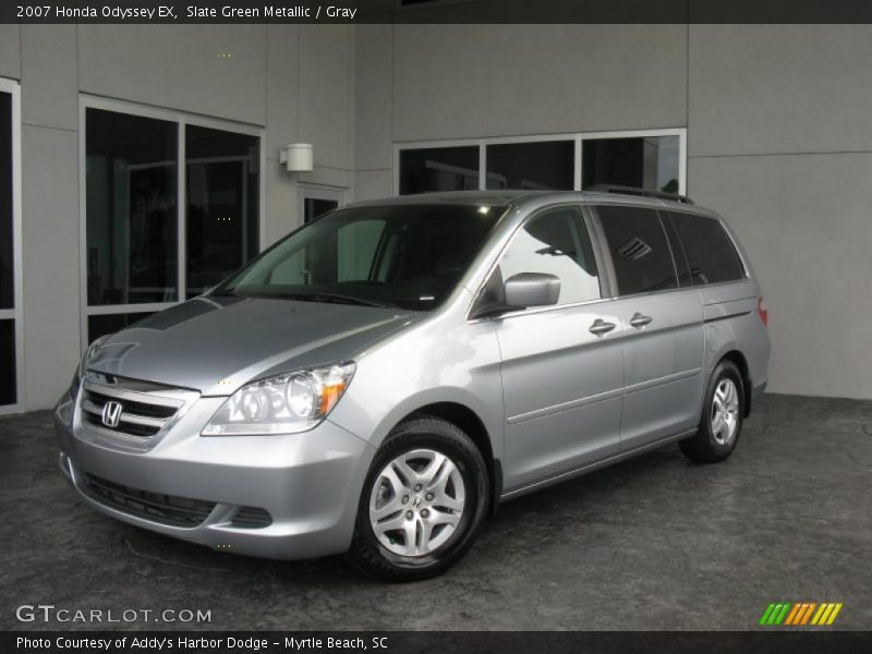 Slate Green Metallic / Gray 2007 Honda Odyssey EX