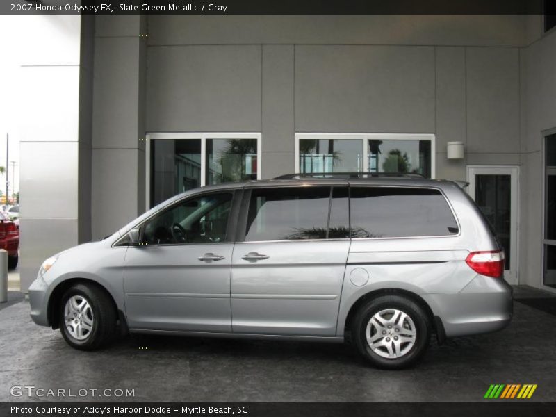 Slate Green Metallic / Gray 2007 Honda Odyssey EX