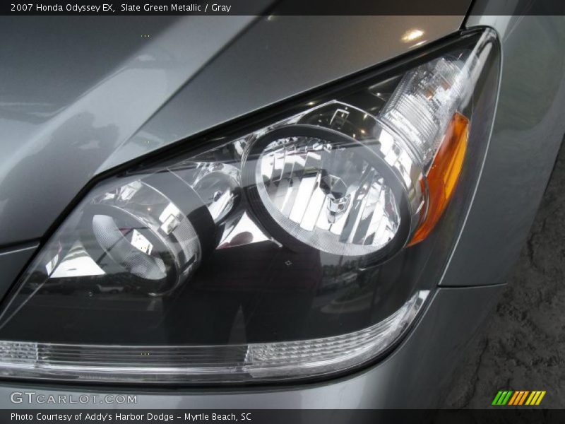 Slate Green Metallic / Gray 2007 Honda Odyssey EX
