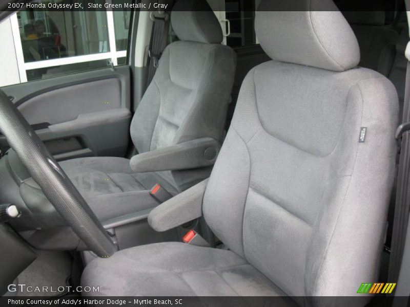 Slate Green Metallic / Gray 2007 Honda Odyssey EX
