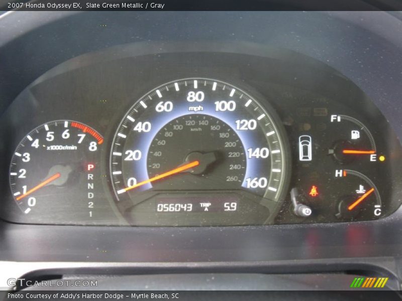 Slate Green Metallic / Gray 2007 Honda Odyssey EX