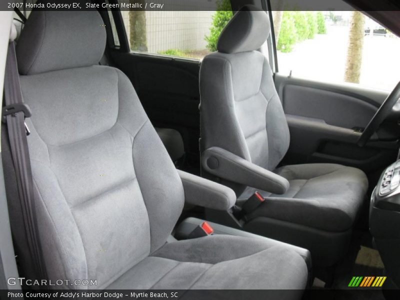 Slate Green Metallic / Gray 2007 Honda Odyssey EX