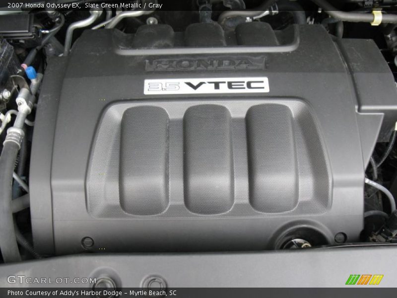 Slate Green Metallic / Gray 2007 Honda Odyssey EX