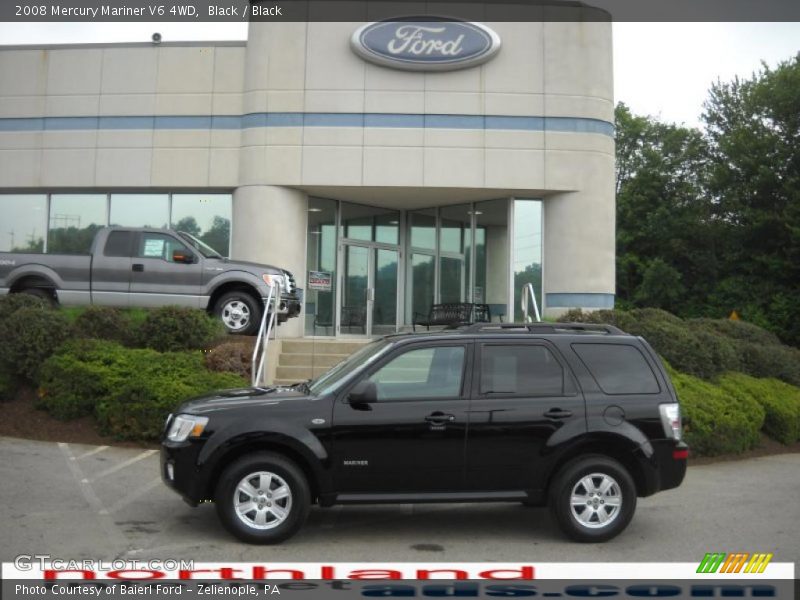 Black / Black 2008 Mercury Mariner V6 4WD