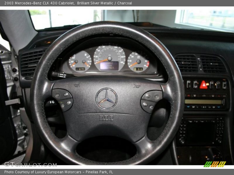 Brilliant Silver Metallic / Charcoal 2003 Mercedes-Benz CLK 430 Cabriolet