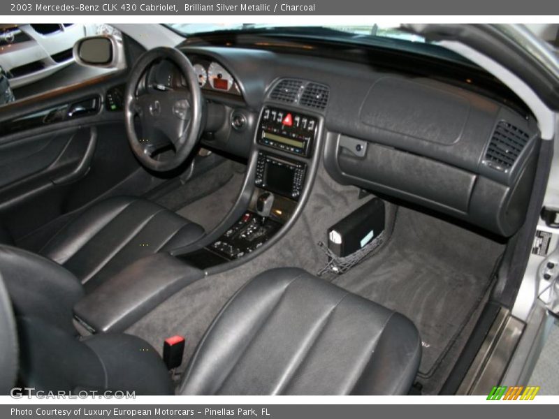 Brilliant Silver Metallic / Charcoal 2003 Mercedes-Benz CLK 430 Cabriolet