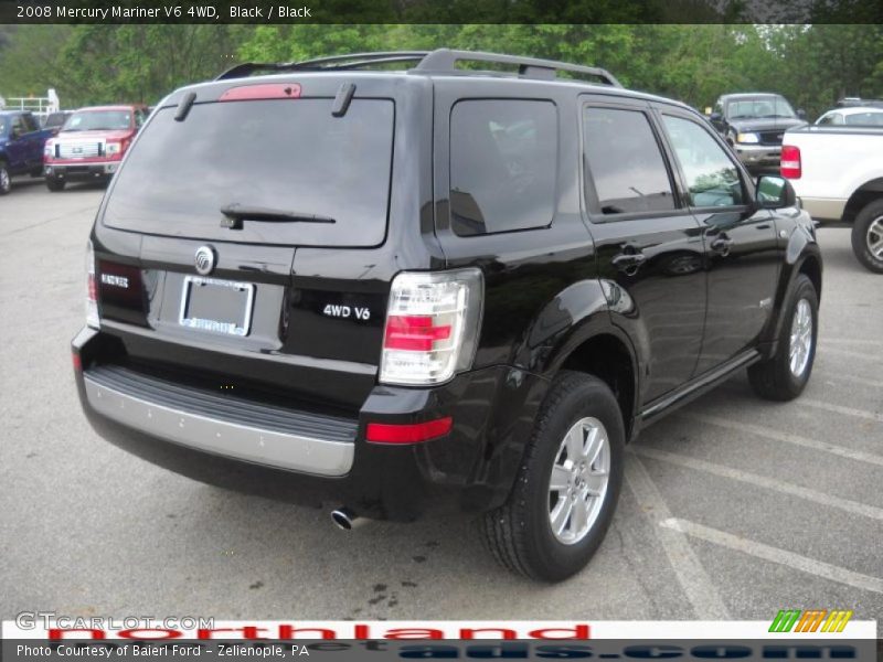 Black / Black 2008 Mercury Mariner V6 4WD