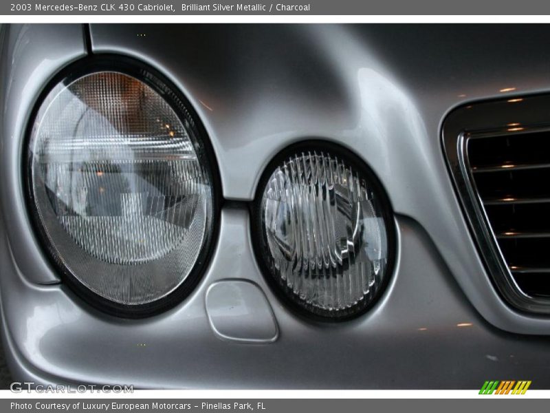 Brilliant Silver Metallic / Charcoal 2003 Mercedes-Benz CLK 430 Cabriolet