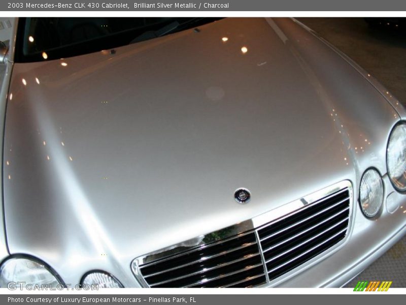 Brilliant Silver Metallic / Charcoal 2003 Mercedes-Benz CLK 430 Cabriolet