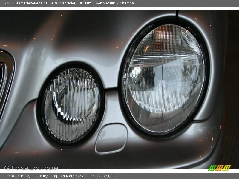 Brilliant Silver Metallic / Charcoal 2003 Mercedes-Benz CLK 430 Cabriolet