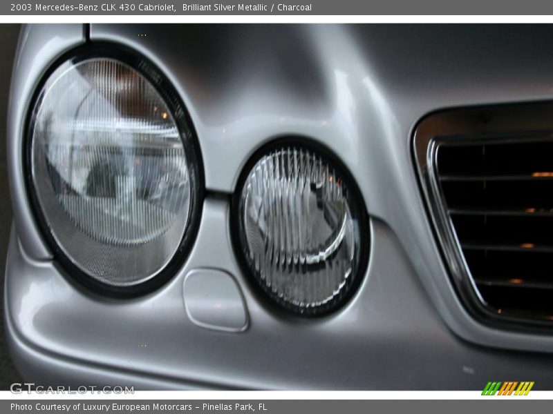 Brilliant Silver Metallic / Charcoal 2003 Mercedes-Benz CLK 430 Cabriolet
