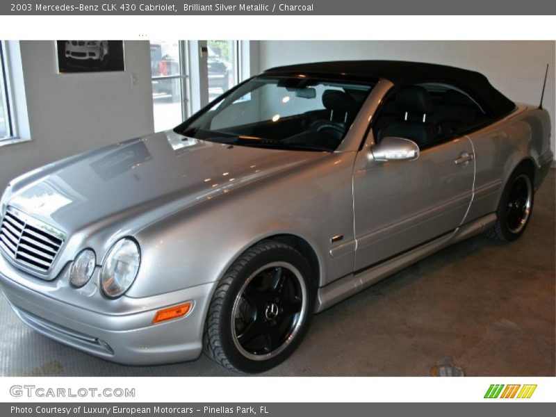 Brilliant Silver Metallic / Charcoal 2003 Mercedes-Benz CLK 430 Cabriolet