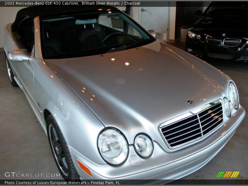 Brilliant Silver Metallic / Charcoal 2003 Mercedes-Benz CLK 430 Cabriolet