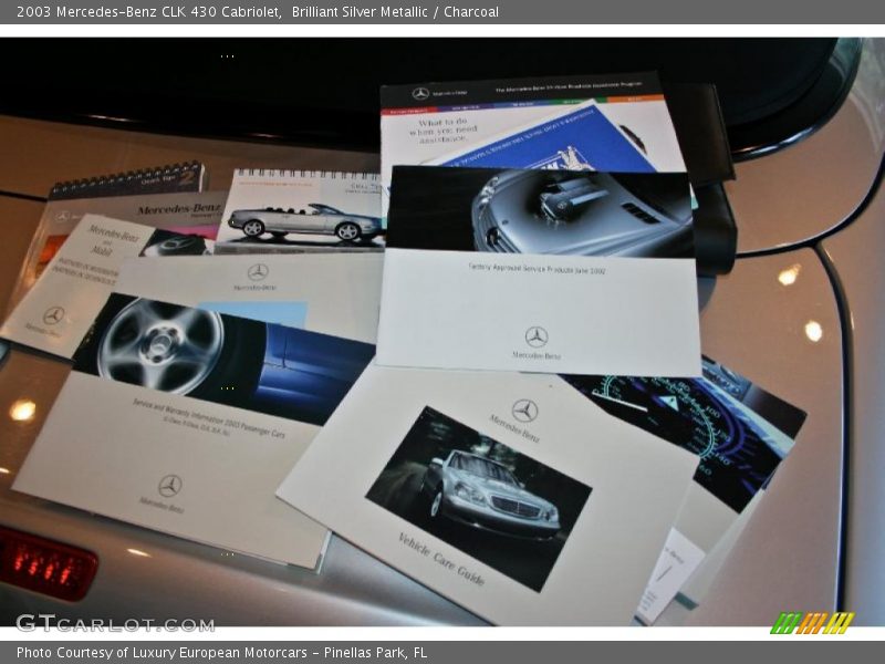 Brilliant Silver Metallic / Charcoal 2003 Mercedes-Benz CLK 430 Cabriolet