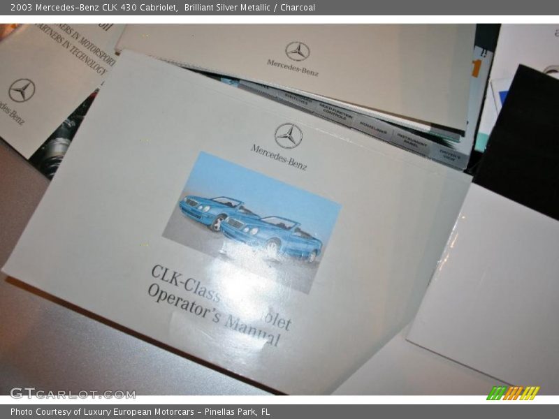 Brilliant Silver Metallic / Charcoal 2003 Mercedes-Benz CLK 430 Cabriolet