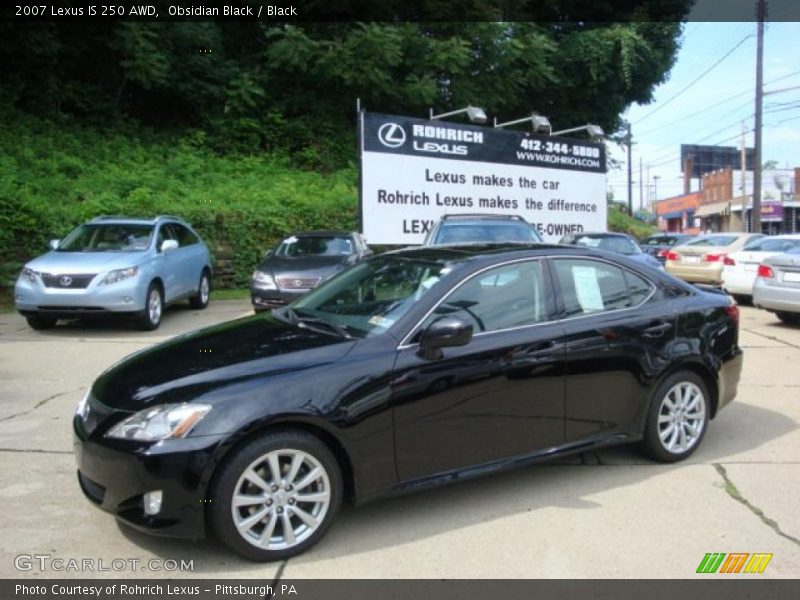 Obsidian Black / Black 2007 Lexus IS 250 AWD