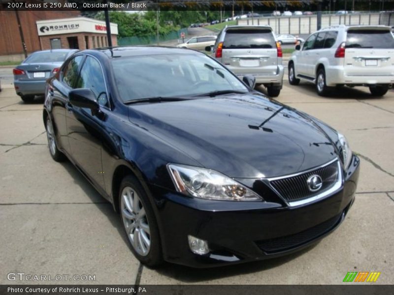 Obsidian Black / Black 2007 Lexus IS 250 AWD