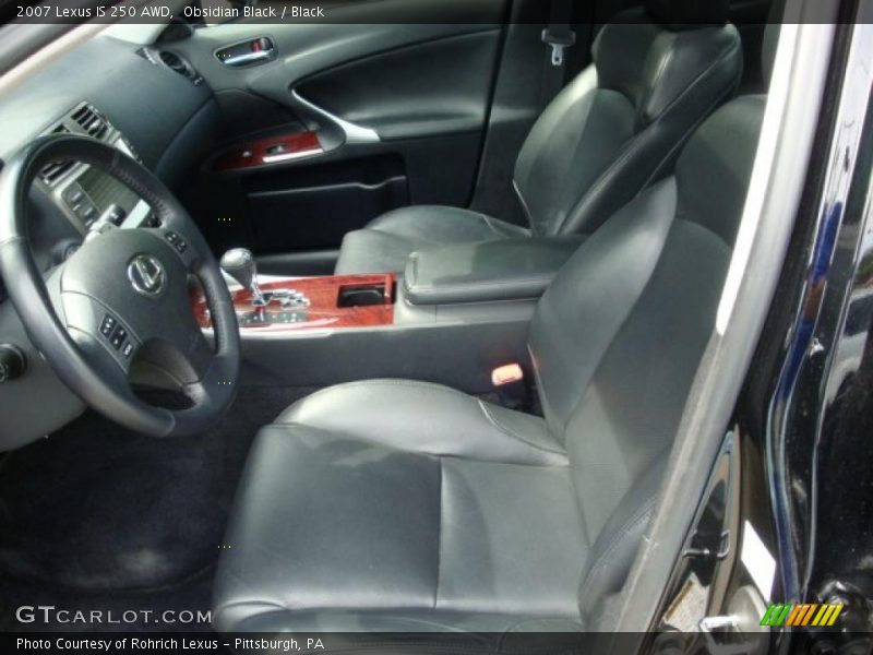 Obsidian Black / Black 2007 Lexus IS 250 AWD