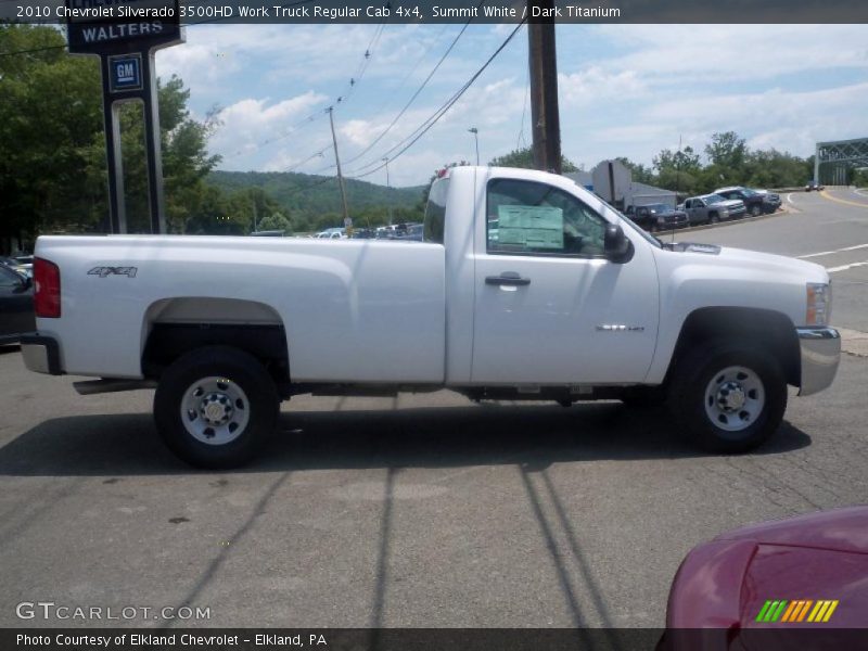 Summit White / Dark Titanium 2010 Chevrolet Silverado 3500HD Work Truck Regular Cab 4x4