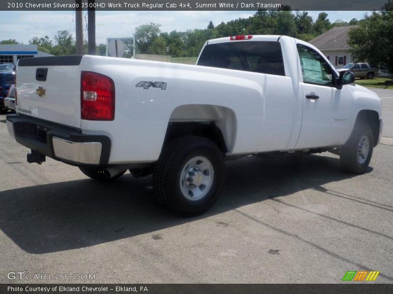 Summit White / Dark Titanium 2010 Chevrolet Silverado 3500HD Work Truck Regular Cab 4x4