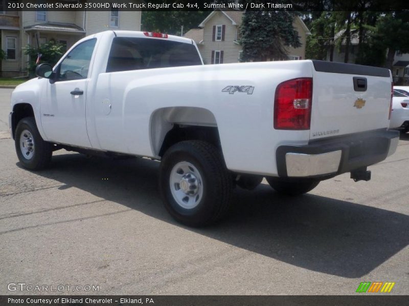 Summit White / Dark Titanium 2010 Chevrolet Silverado 3500HD Work Truck Regular Cab 4x4