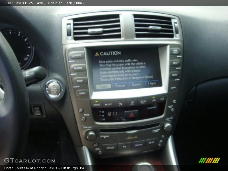 Obsidian Black / Black 2007 Lexus IS 250 AWD
