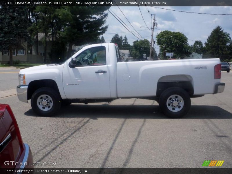 Summit White / Dark Titanium 2010 Chevrolet Silverado 3500HD Work Truck Regular Cab 4x4