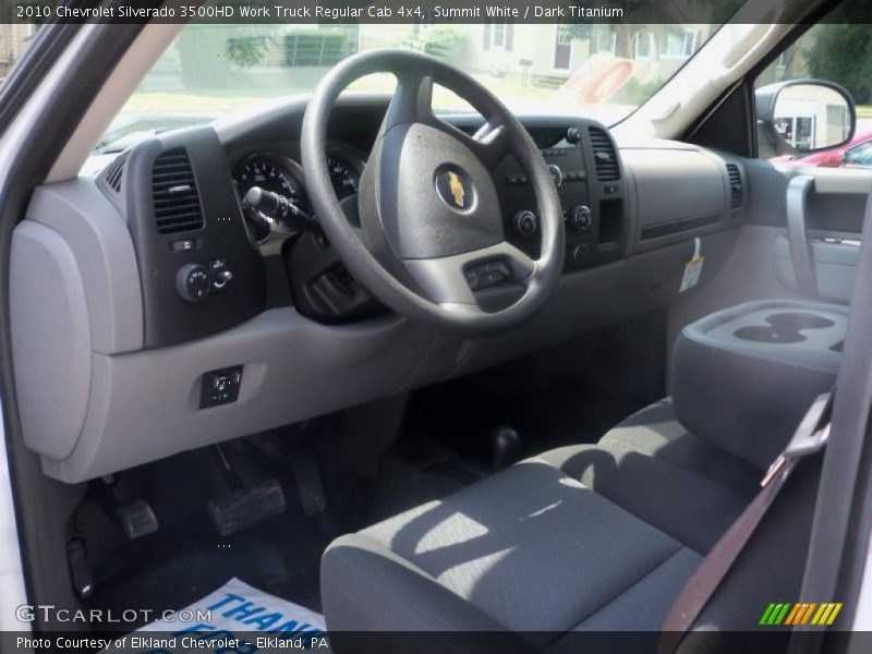 Summit White / Dark Titanium 2010 Chevrolet Silverado 3500HD Work Truck Regular Cab 4x4