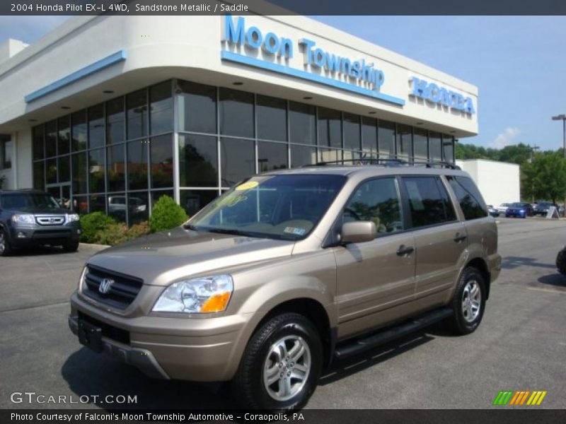 Sandstone Metallic / Saddle 2004 Honda Pilot EX-L 4WD