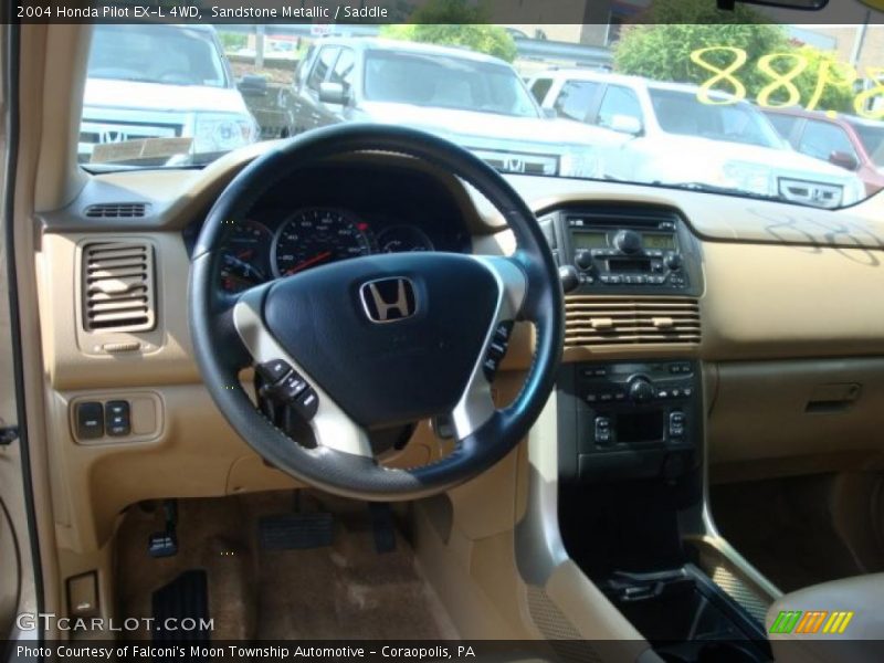 Sandstone Metallic / Saddle 2004 Honda Pilot EX-L 4WD