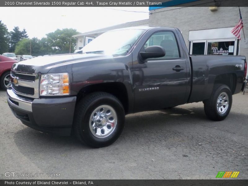 Taupe Gray Metallic / Dark Titanium 2010 Chevrolet Silverado 1500 Regular Cab 4x4