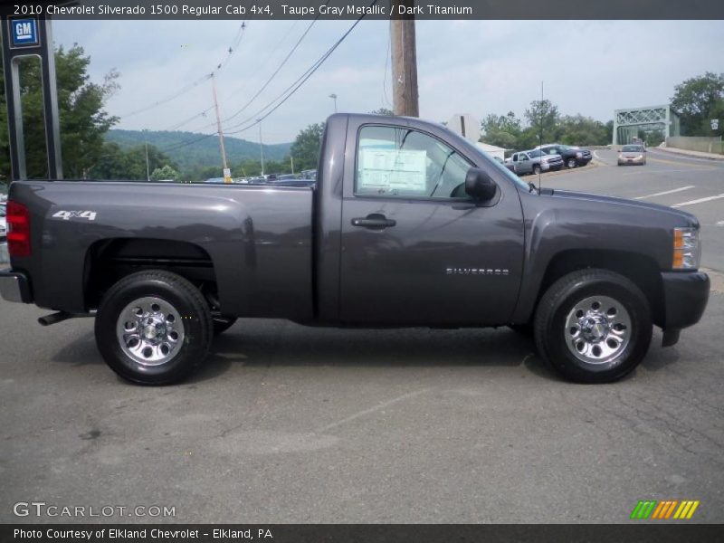 Taupe Gray Metallic / Dark Titanium 2010 Chevrolet Silverado 1500 Regular Cab 4x4