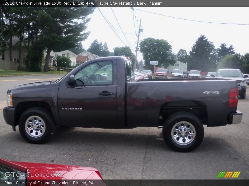 Taupe Gray Metallic / Dark Titanium 2010 Chevrolet Silverado 1500 Regular Cab 4x4