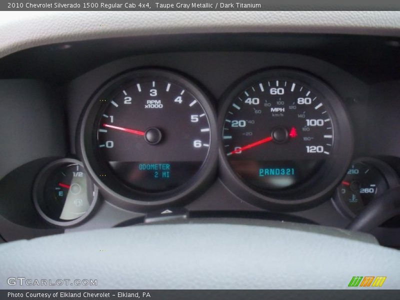 Taupe Gray Metallic / Dark Titanium 2010 Chevrolet Silverado 1500 Regular Cab 4x4