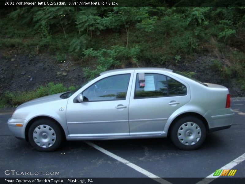Silver Arrow Metallic / Black 2001 Volkswagen Jetta GLS Sedan