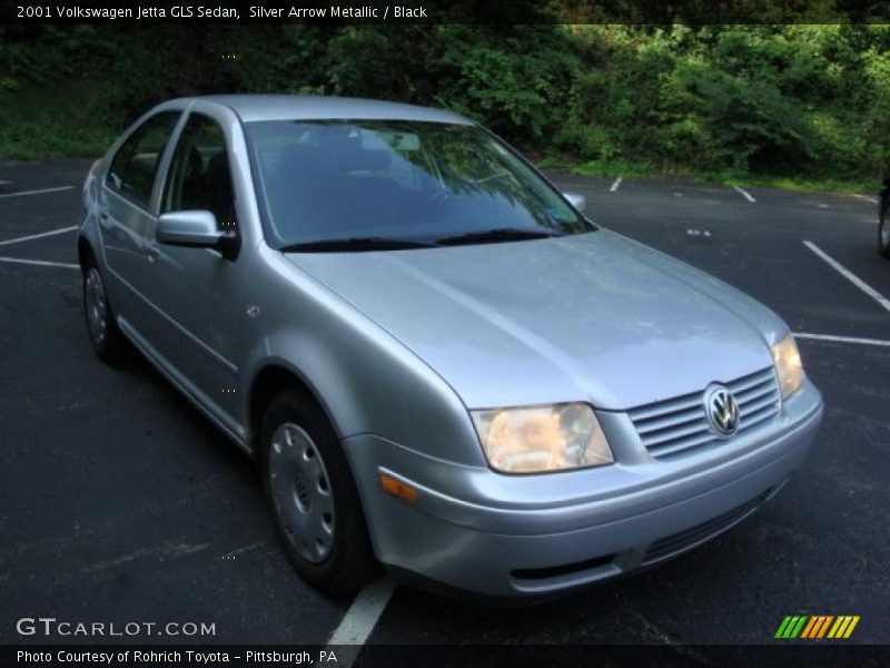 Silver Arrow Metallic / Black 2001 Volkswagen Jetta GLS Sedan