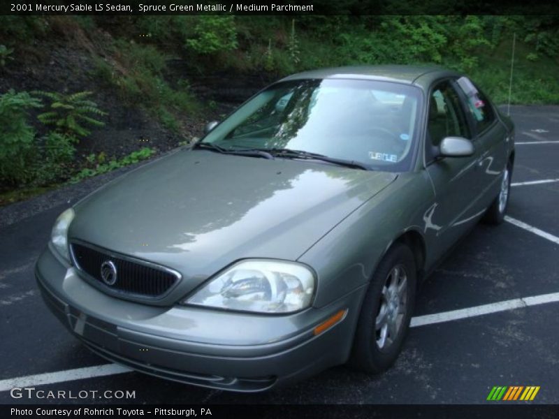 Spruce Green Metallic / Medium Parchment 2001 Mercury Sable LS Sedan