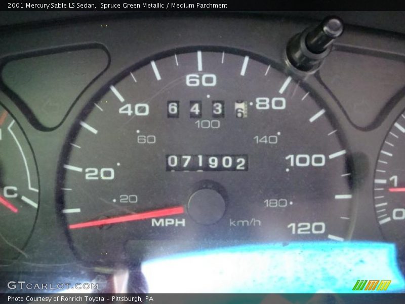 Spruce Green Metallic / Medium Parchment 2001 Mercury Sable LS Sedan