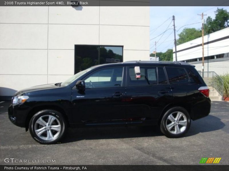 Black / Black 2008 Toyota Highlander Sport 4WD