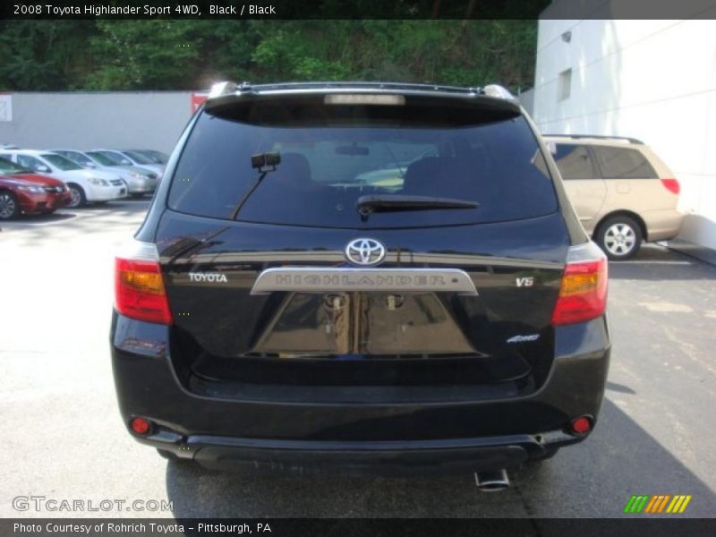 Black / Black 2008 Toyota Highlander Sport 4WD